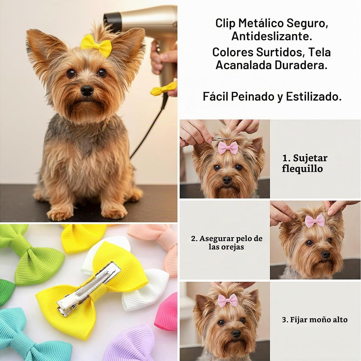 QingHan Lazos para el pelo para perros pequeños \u2013 Lazos para m...