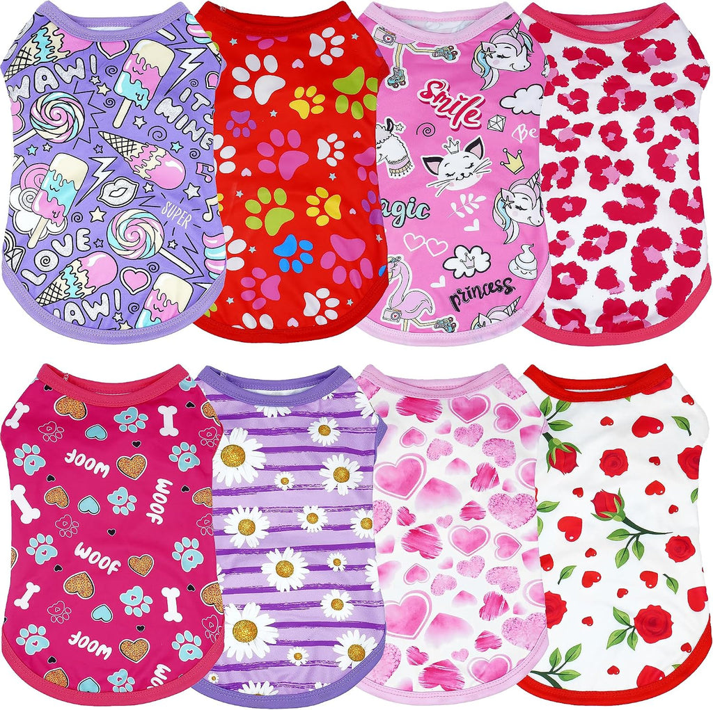 JpGdn - 8 camisetas para perro para niña, talla XL, camiseta sin ma...